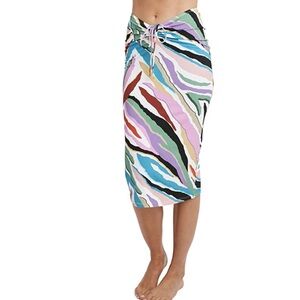 NWT BCBG Max Azria Adjustable Pull-on Skirt (Multi) Women's Swimwear